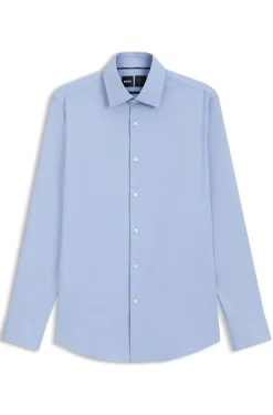 Slim-fit shirt in performance-stretch twill