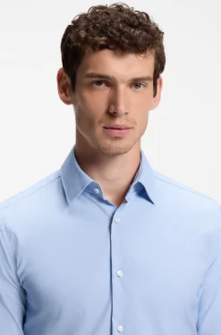 Slim-fit shirt in performance-stretch twill