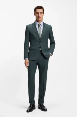 Slim-fit shirt in performance-stretch twill
