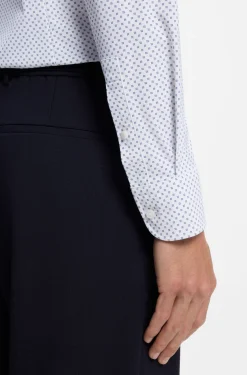 Slim-fit shirt in printed performance-stretch fabric