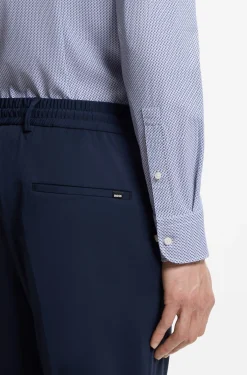 Slim-fit shirt in printed performance-stretch fabric