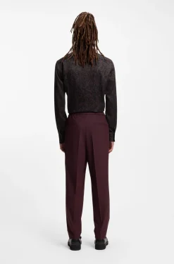 Slim-fit shirt in printed satin