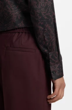 Slim-fit shirt in printed satin