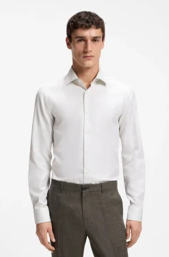 Slim-fit shirt in refined Italian cotton