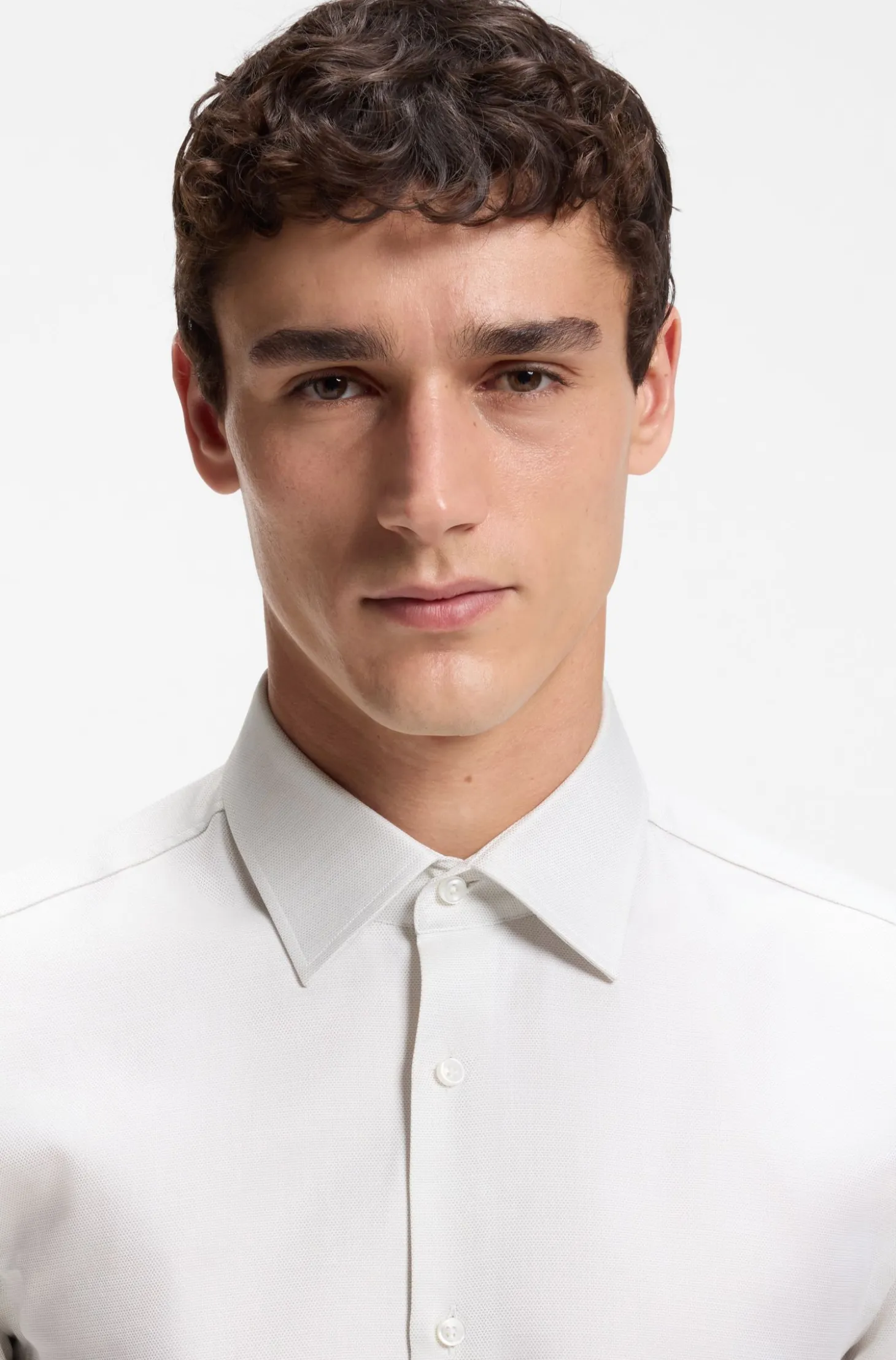 Slim-fit shirt in refined Italian cotton