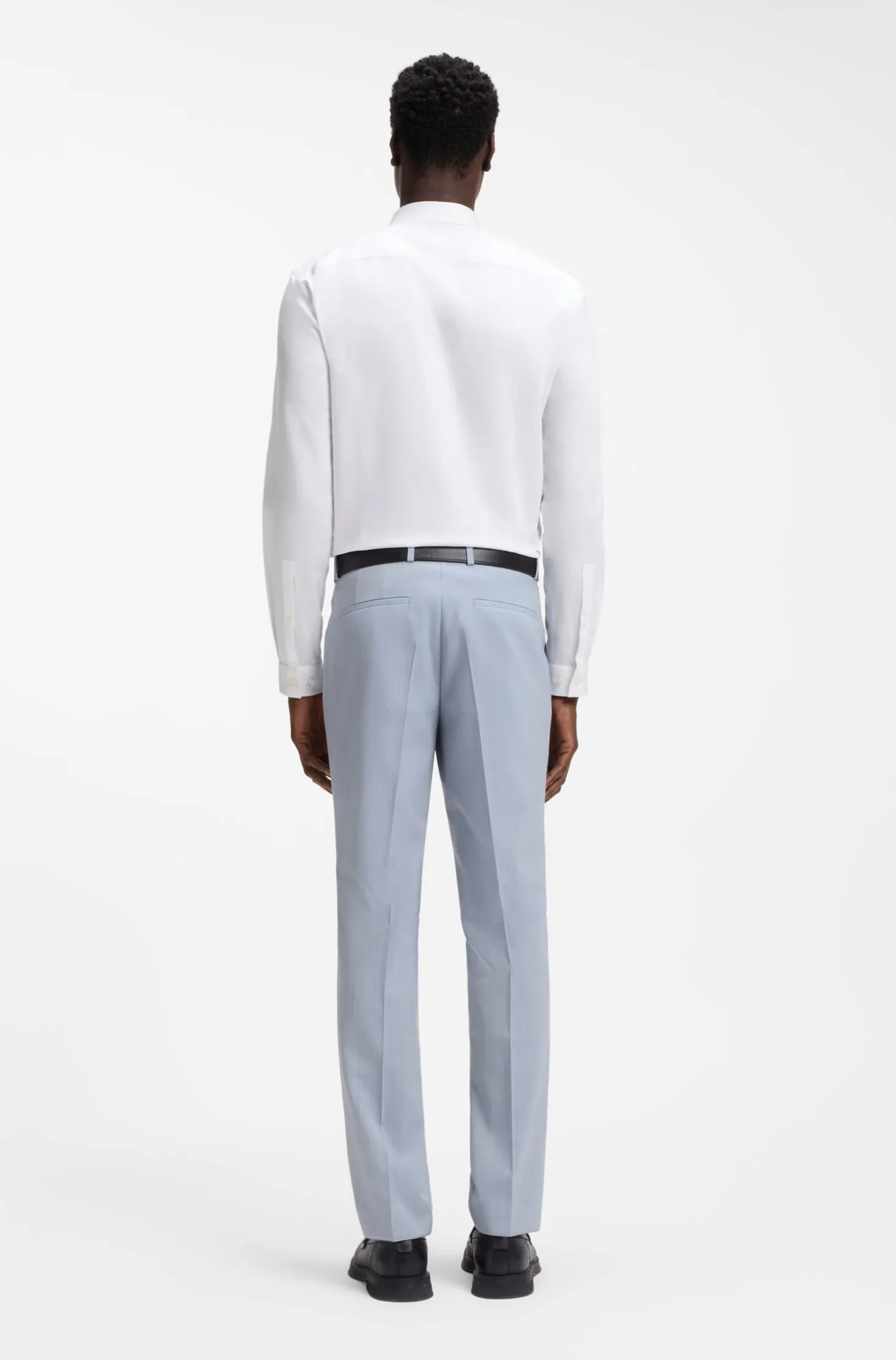 Slim-fit shirt in stretch cotton