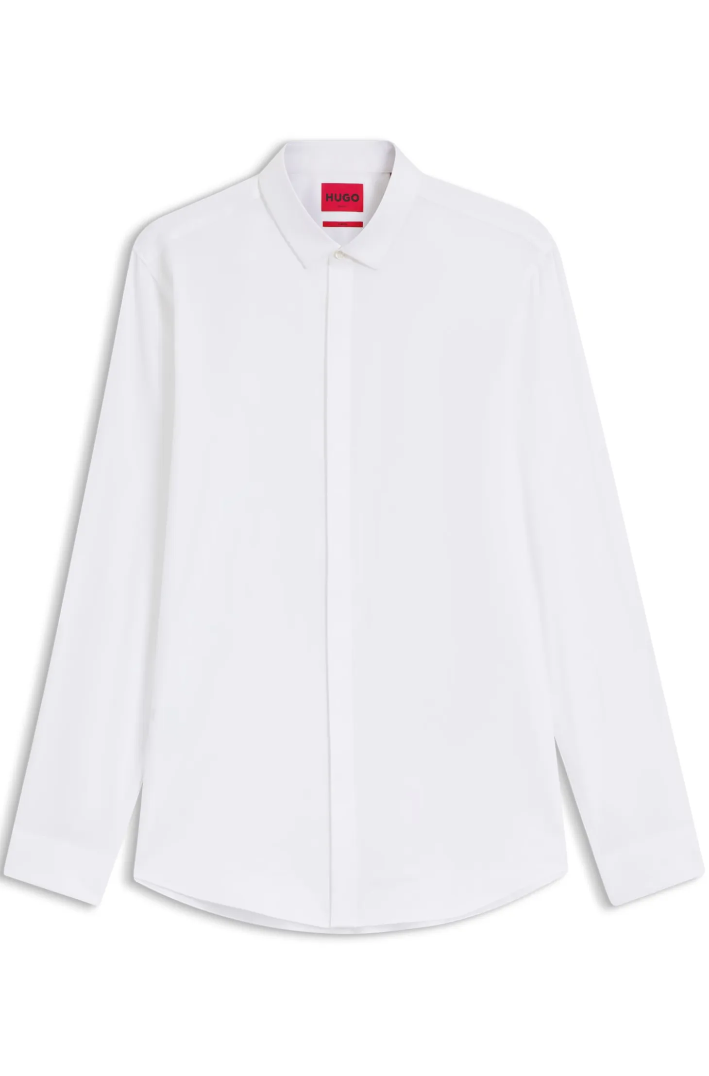 Slim-fit shirt in stretch cotton