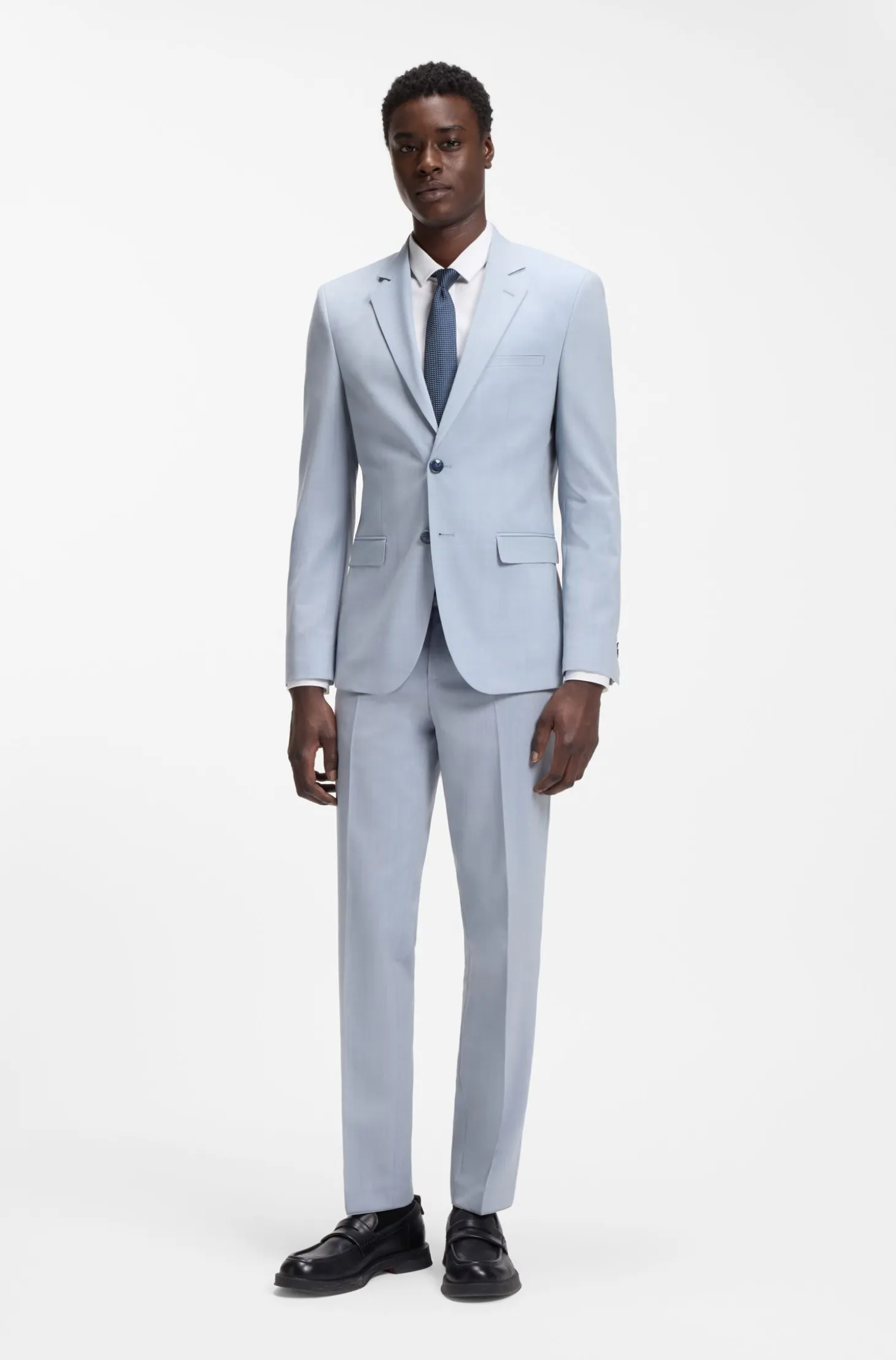 Slim-fit shirt in stretch cotton