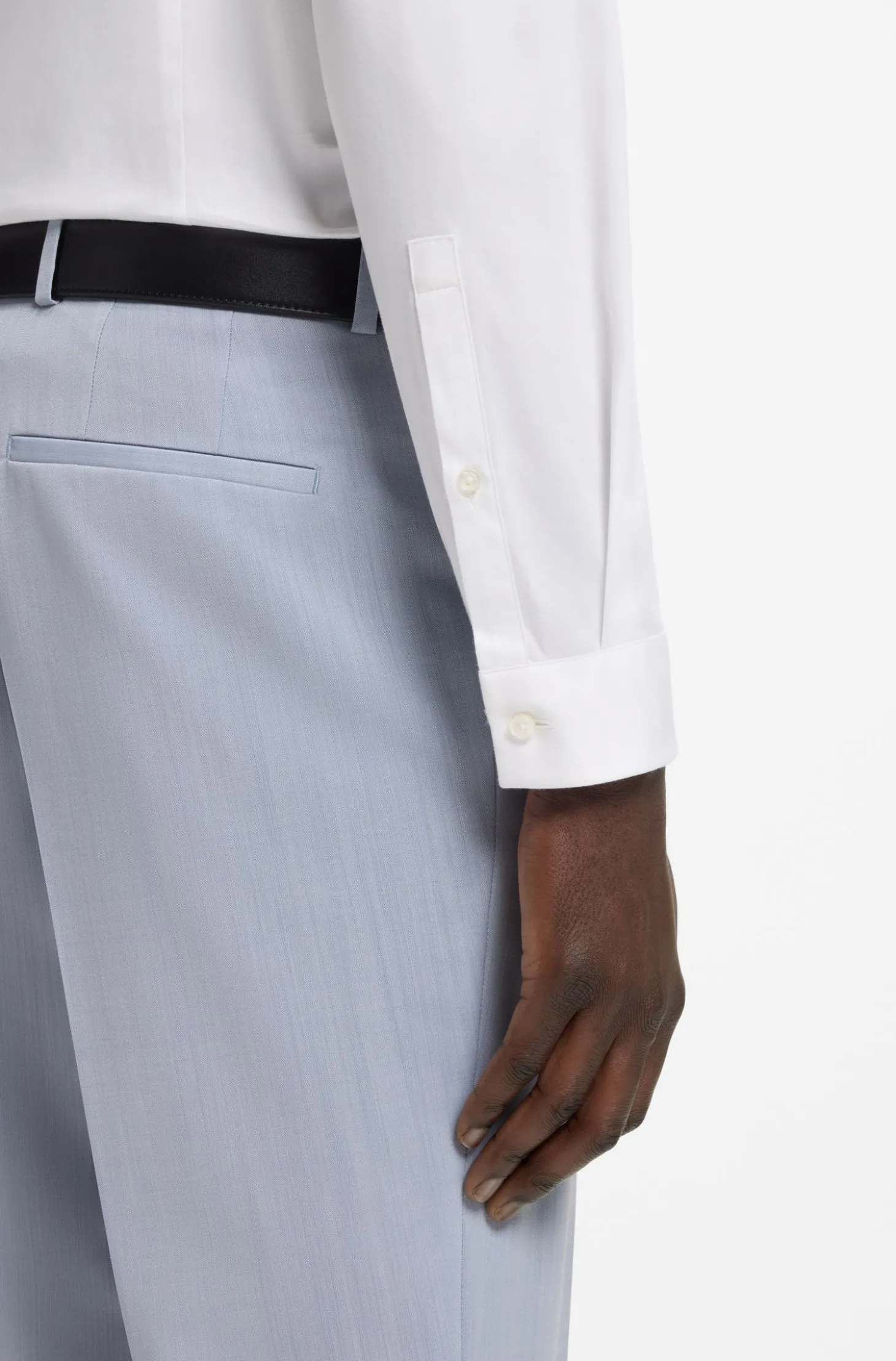 Slim-fit shirt in stretch cotton