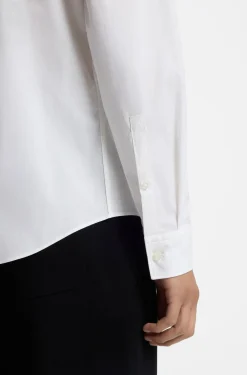 Slim-fit shirt in stretch-cotton canvas
