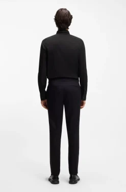 Slim-fit shirt in stretch-cotton canvas