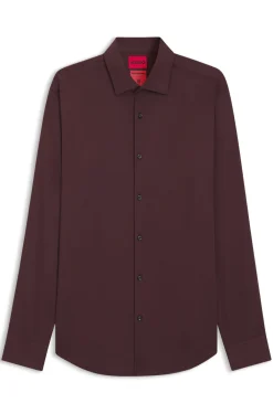 Slim-fit shirt in stretch twill