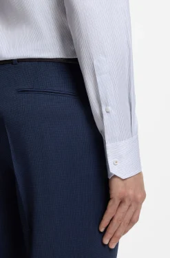 Slim-fit shirt in striped Italian-made cotton