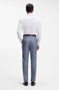 Slim-fit shirt in striped Italian-made cotton