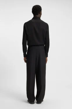 Slim-fit shirt with jacquard pattern