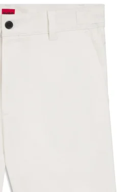 Slim-fit shorts in mercerised stretch cotton