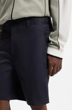 Slim-fit shorts in mercerised stretch cotton