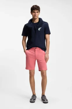 Slim-fit shorts in stretch-cotton twill