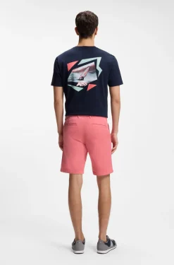 Slim-fit shorts in stretch-cotton twill