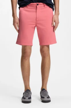 Slim-fit shorts in stretch-cotton twill