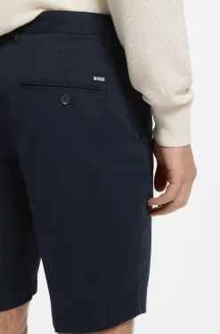 Slim-fit shorts in stretch-cotton gabardine