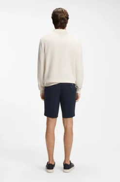 Slim-fit shorts in stretch-cotton gabardine