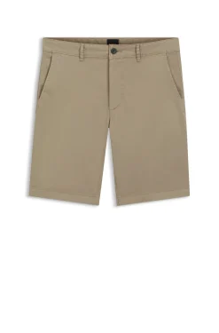 Slim-fit shorts in stretch-cotton twill
