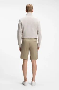Slim-fit shorts in stretch-cotton twill