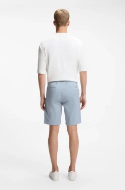 Slim-fit shorts in stretch-cotton twill