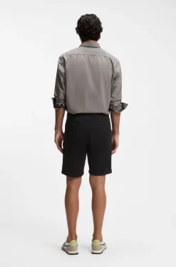 Slim-fit shorts in stretch-cotton twill