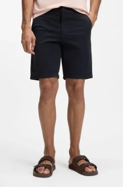 Slim-fit shorts in stretch-cotton twill