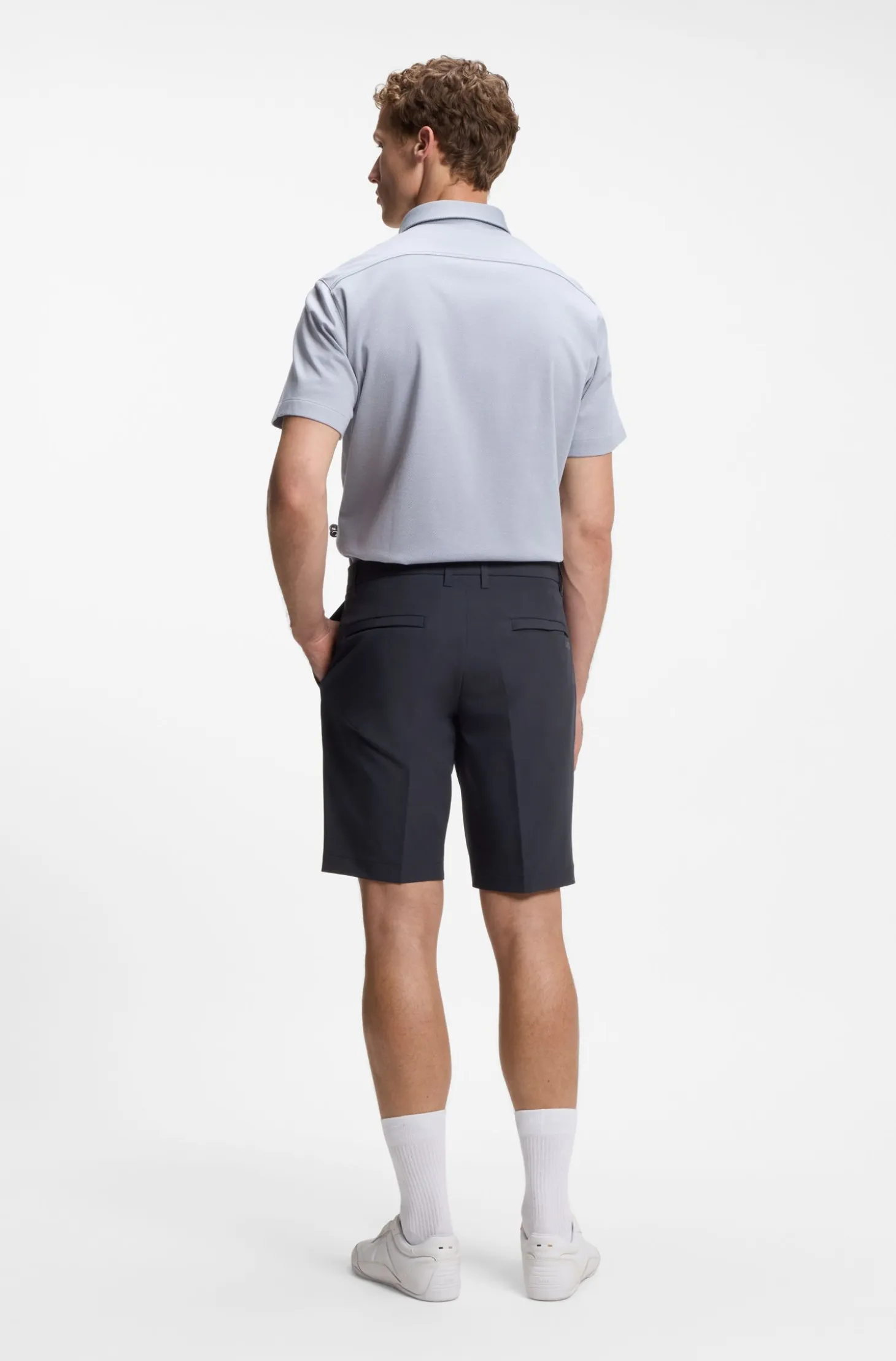 Slim-fit shorts in water-repellent stretch fabric