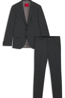 Slim-fit suit in a performance-stretch wool blend