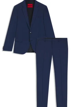 Slim-fit suit in a performance-stretch wool blend