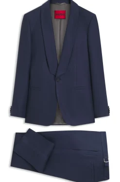 Slim-fit suit in linen twill
