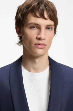 Slim-fit suit in linen twill