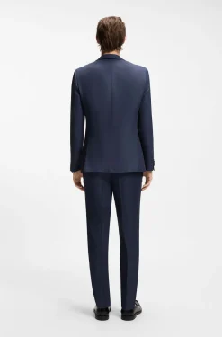 Slim-fit suit in linen twill