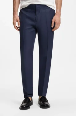 Slim-fit suit in linen twill