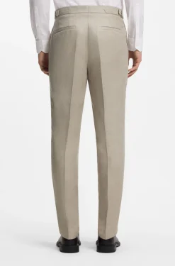 Slim-fit suit in linen twill