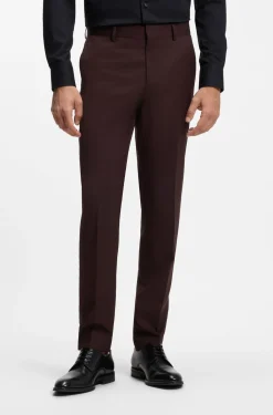 Slim-fit suit in micro-patterned virgin wool