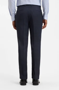 Slim-fit suit in micro-patterned virgin wool