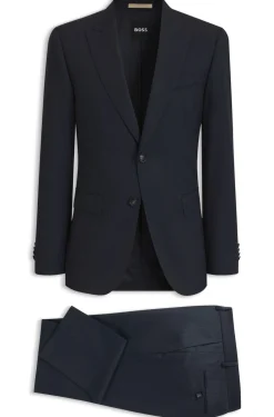 Slim-fit suit in striped Italian virgin wool