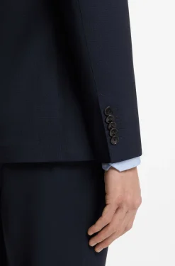 Slim-fit suit jacket in virgin wool and silk
