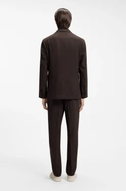 Slim-fit suit jacket in washable Tech Linen