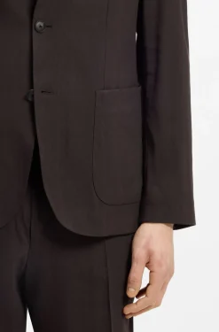 Slim-fit suit jacket in washable Tech Linen