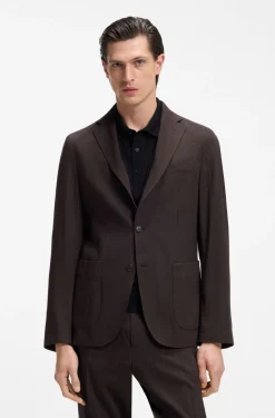 Slim-fit suit jacket in washable Tech Linen