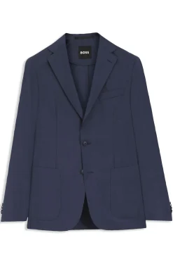 Slim-fit suit jacket in washable AirWool