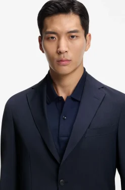 Slim-fit suit jacket in washable performance-stretch fabric