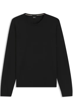 Slim-fit sweater in merino wool