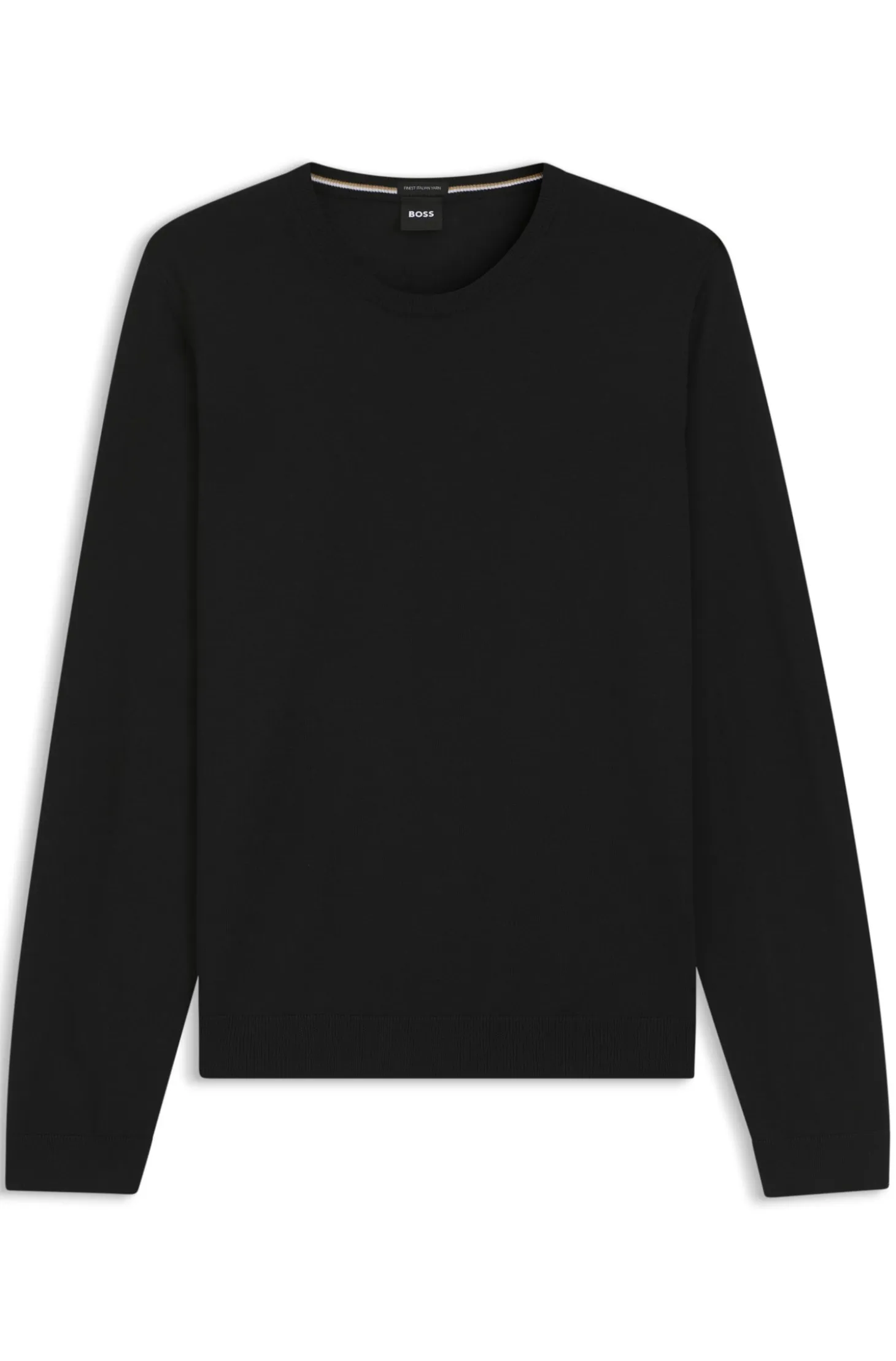 Slim-fit sweater in merino wool